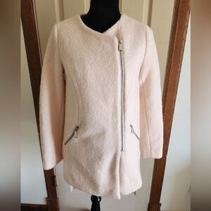 Metaphor wool blend women's pale pink coat size xs.